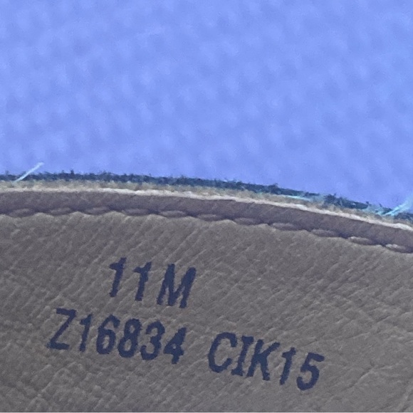 BORN CONCEPT BOC BLUE LEATHER FLORAL WEDGE BRAID STRAP 11m Z16834 SANDAL… - Picture 9 of 9